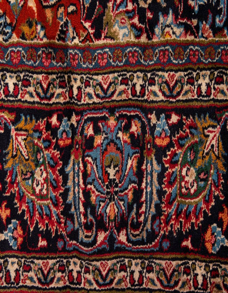 Detail image of  9' 9 x 11' 4  Hand Knotted Mashad Persian Wool Rug