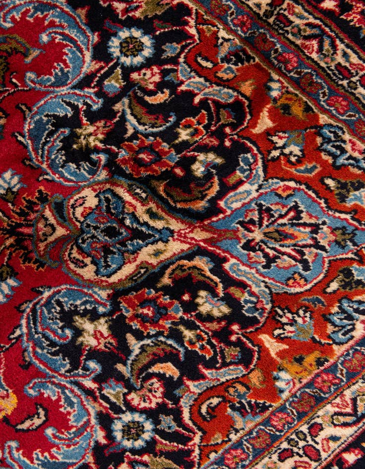 Detail image of  9' 9 x 11' 4  Hand Knotted Mashad Persian Wool Rug