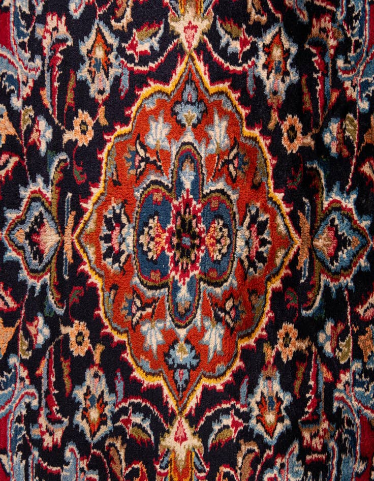 Detail image of  9' 9 x 11' 4  Hand Knotted Mashad Persian Wool Rug