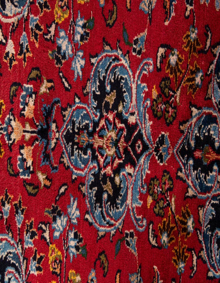 Detail image of  9' 9 x 11' 4  Hand Knotted Mashad Persian Wool Rug