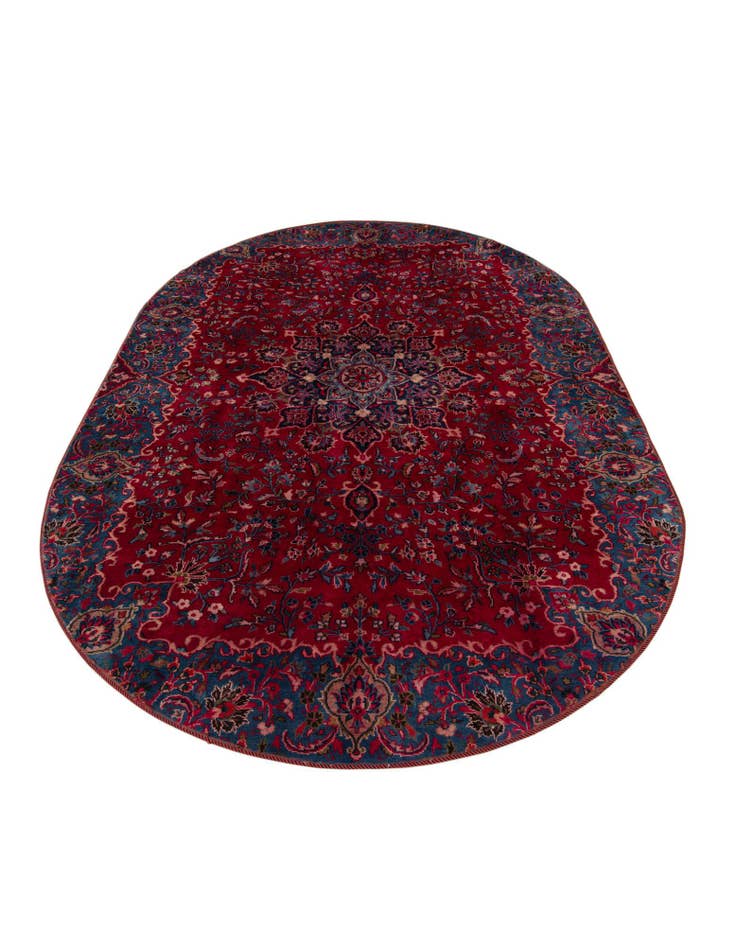 Detail image of  6' 4 x 9' 8  Hand Knotted Mashad Persian Wool Rug