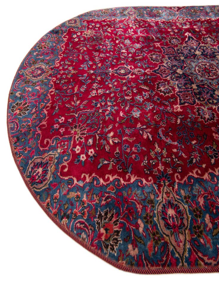Detail image of  6' 4 x 9' 8  Hand Knotted Mashad Persian Wool Rug