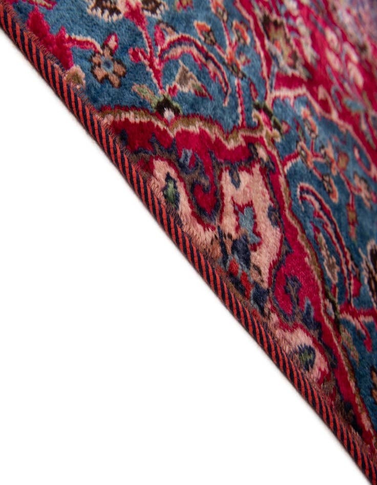 Detail image of  6' 4 x 9' 8  Hand Knotted Mashad Persian Wool Rug