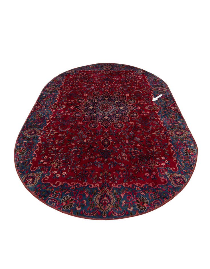 Detail image of  6' 4 x 9' 8  Hand Knotted Mashad Persian Wool Rug