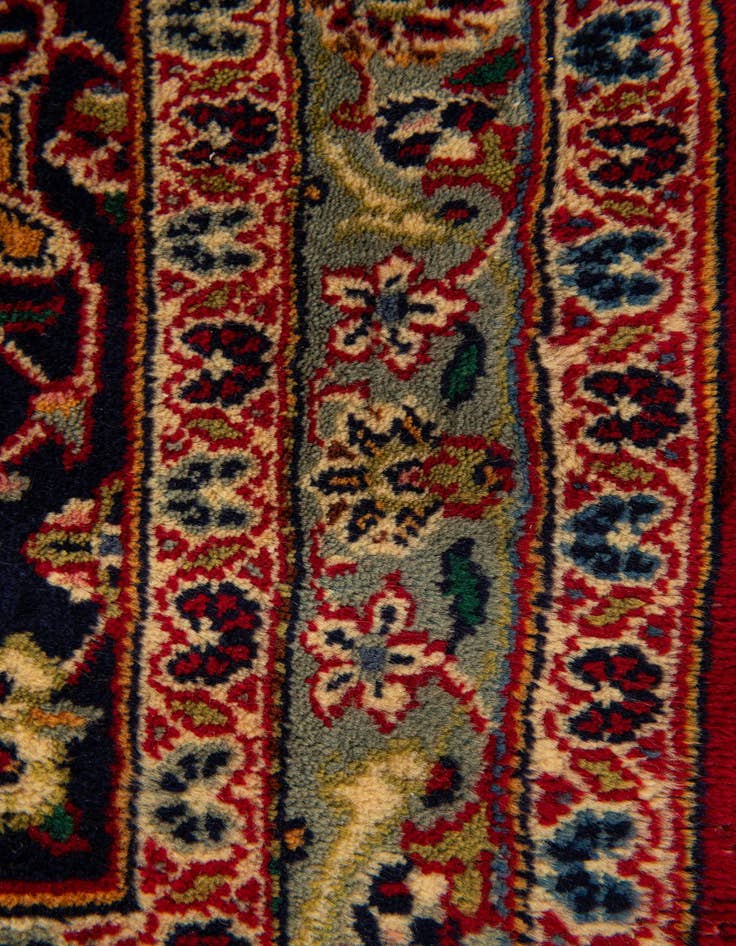 Detail image of  9' 6 x 12' 9  Hand Knotted Mashad Persian Wool Rug