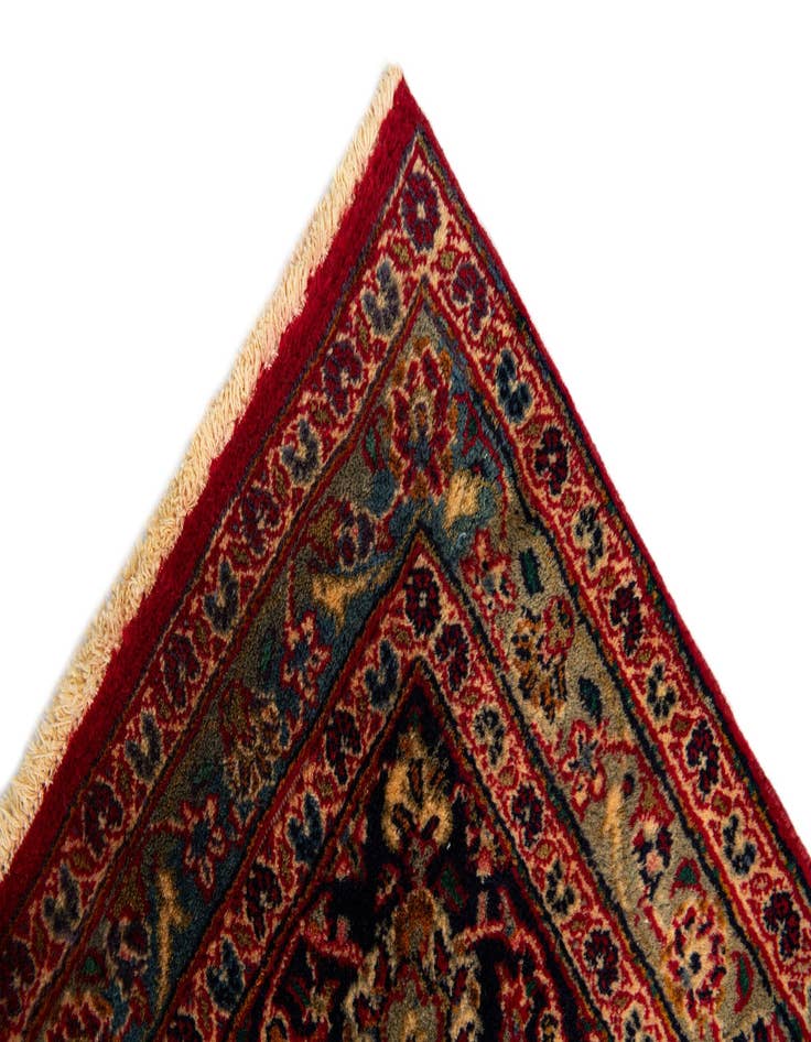 Detail image of  9' 6 x 12' 9  Hand Knotted Mashad Persian Wool Rug