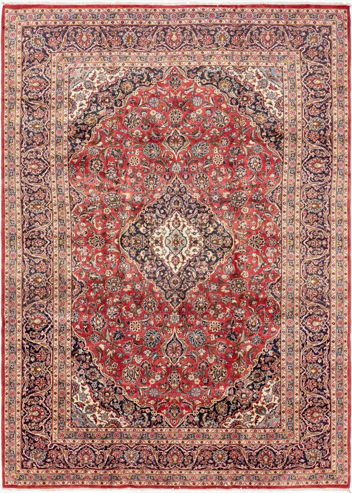  9' 6 x 13' 6  Hand Knotted Mashad Persian Wool Rug