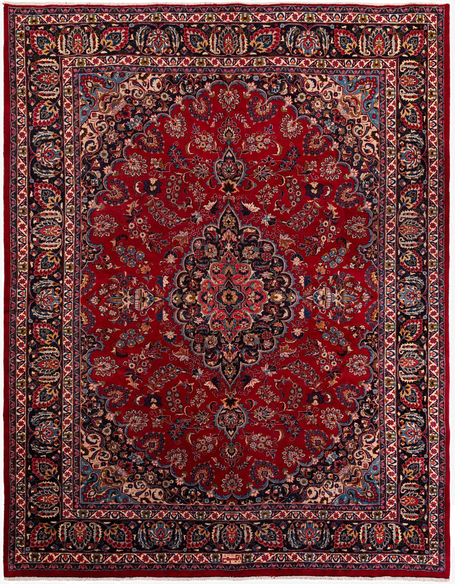  9' 7 x 12' 5 Mashad Wool Rug