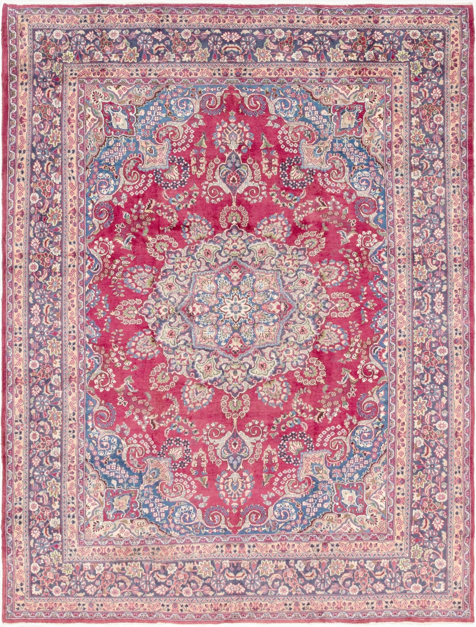  9' 10 x 12' 10  Hand Knotted Mashad Persian Wool Rug
