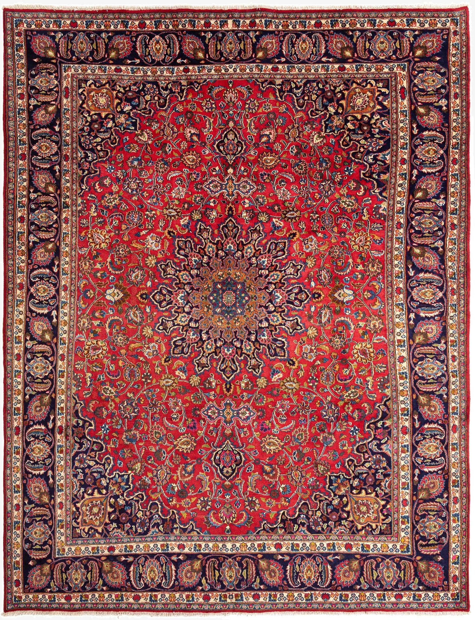  9' 3 x 12' Mashad Wool Rug