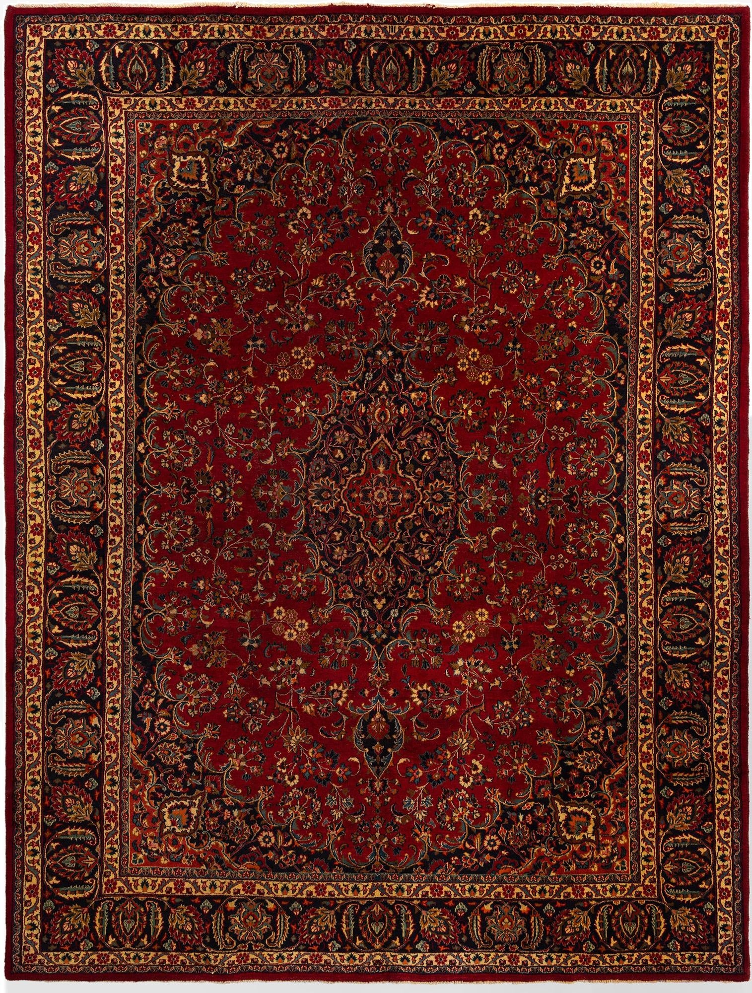  9' 6 x 12' 10 Mashad Wool Rug