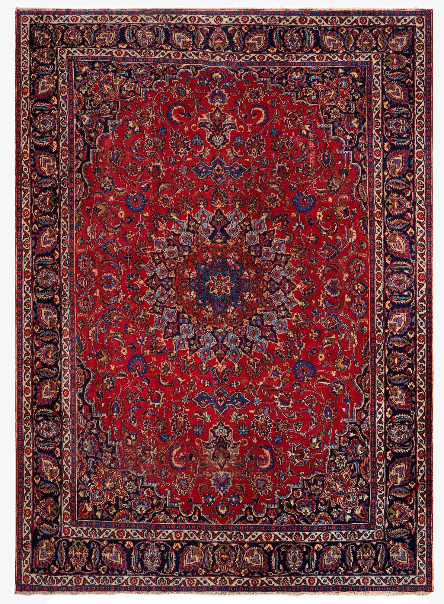  9' 7 x 13' Mashad Wool Rug
