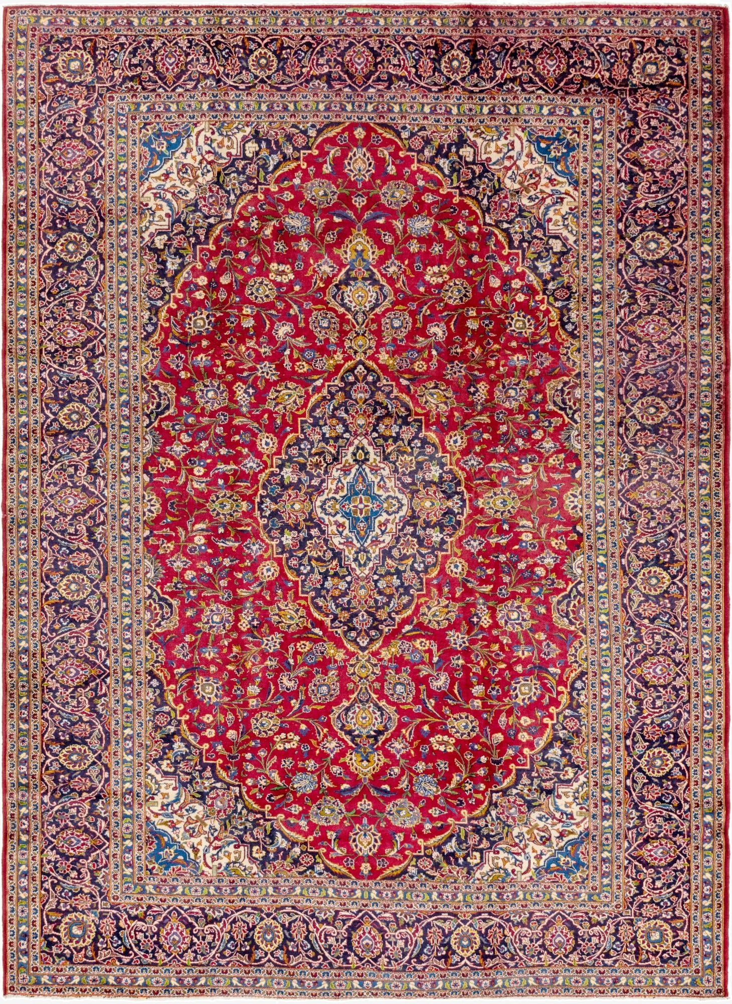  10' x 13' 4  Hand Knotted Mashad Persian Wool Rug