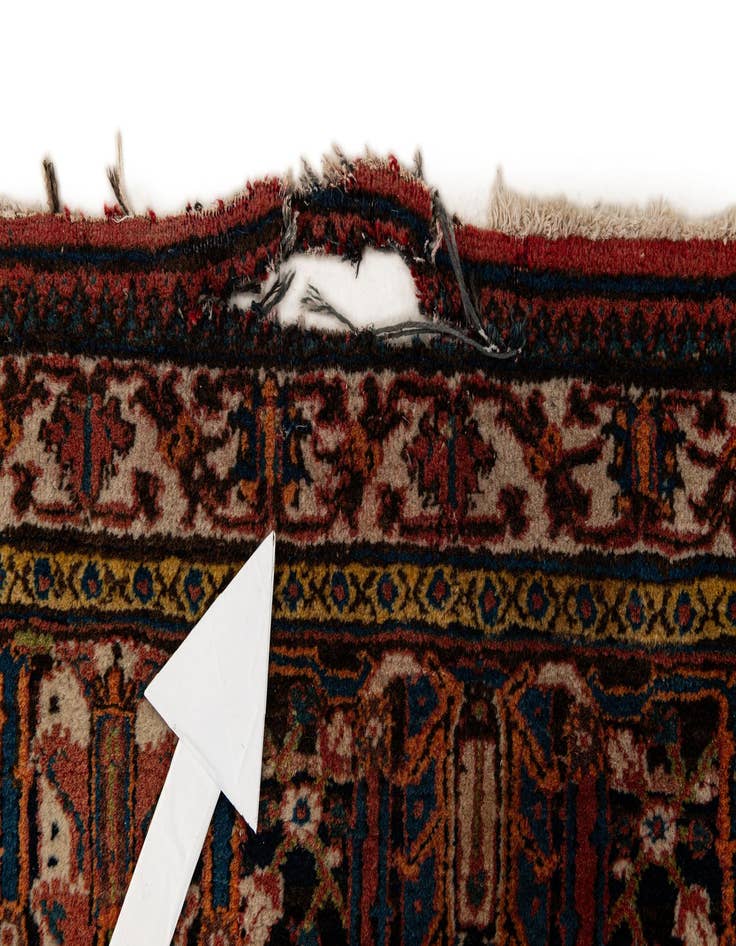 Detail image of  7' 10 x 11' 4  Hand Knotted Maymeh Persian Wool Rug