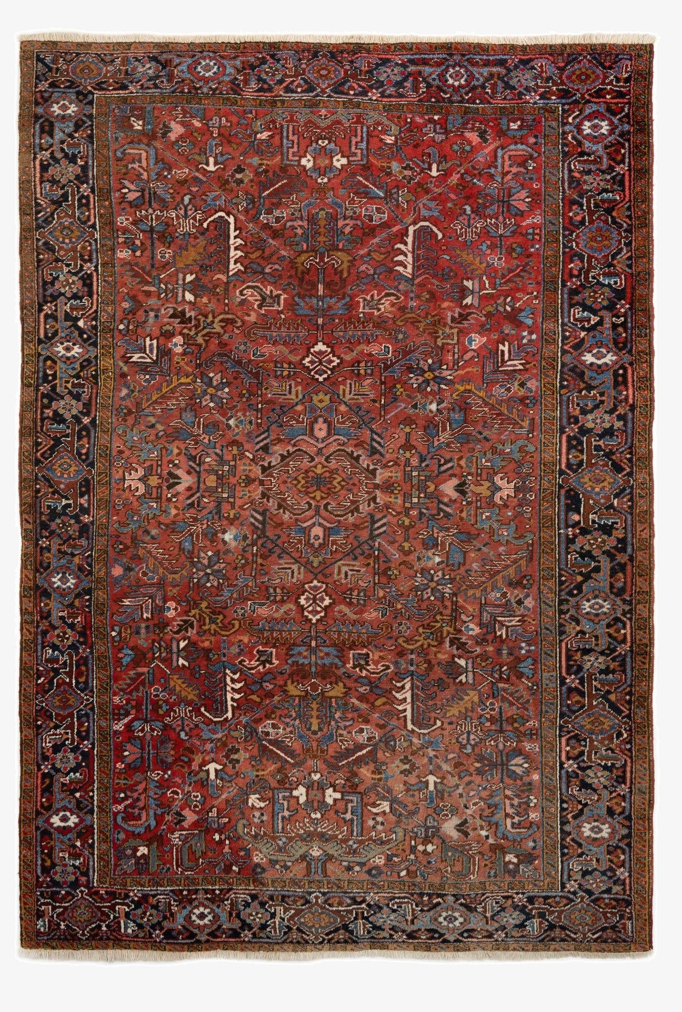  7' 4 x 10' 7  Hand Knotted Mehraban Persian Wool Rug