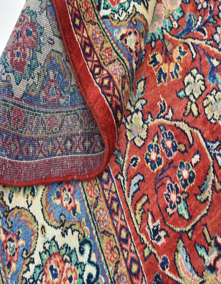 Detail image of  9' 9 x 13'  Hand Knotted Meshkabad Persian Wool Rug