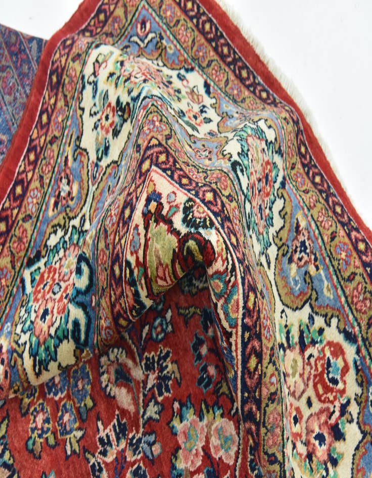 Detail image of  9' 9 x 13'  Hand Knotted Meshkabad Persian Wool Rug