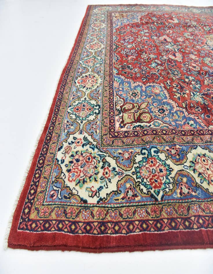 Detail image of  9' 9 x 13'  Hand Knotted Meshkabad Persian Wool Rug