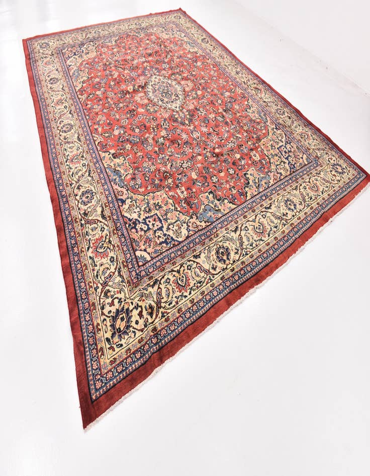 Detail image of  10' 5 x 14'  Hand Knotted Meshkabad Persian Wool Rug