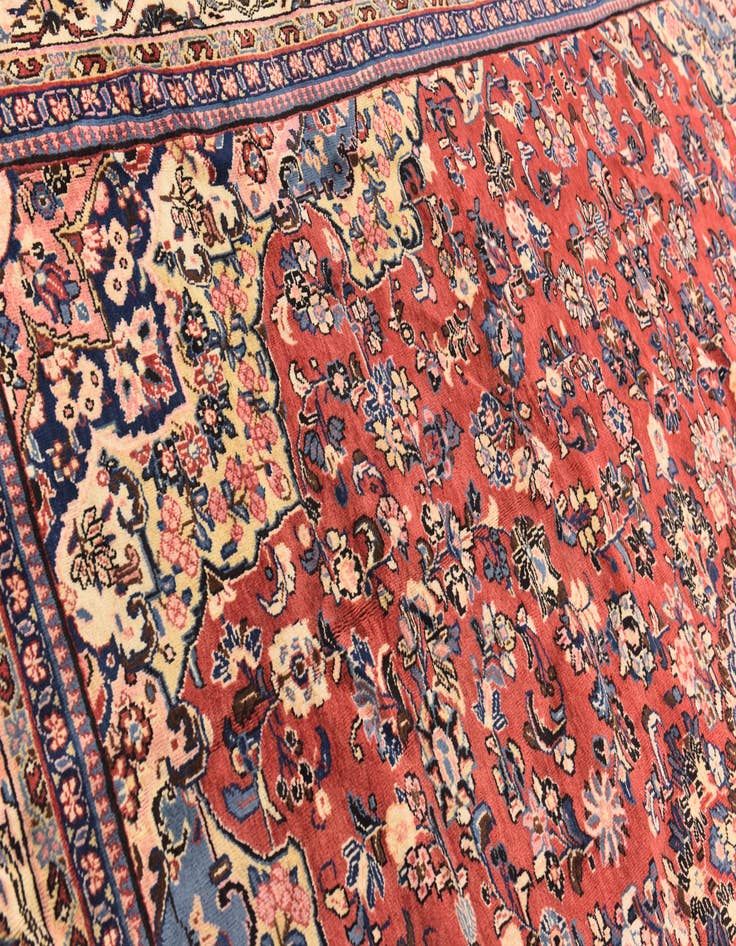 Detail image of  10' 5 x 14'  Hand Knotted Meshkabad Persian Wool Rug