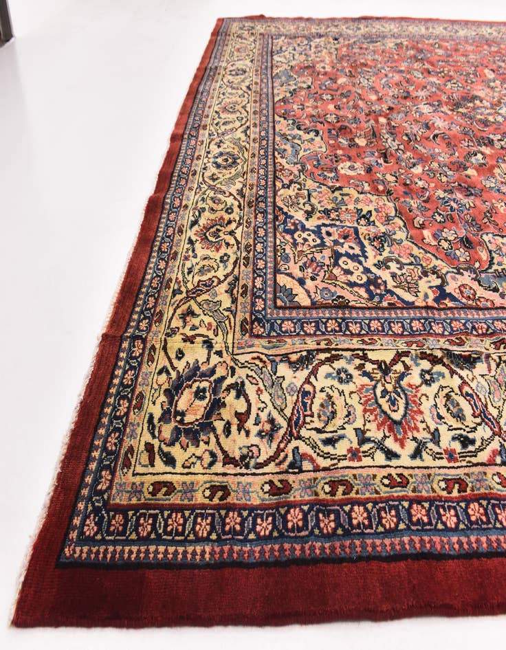 Detail image of  10' 5 x 14'  Hand Knotted Meshkabad Persian Wool Rug