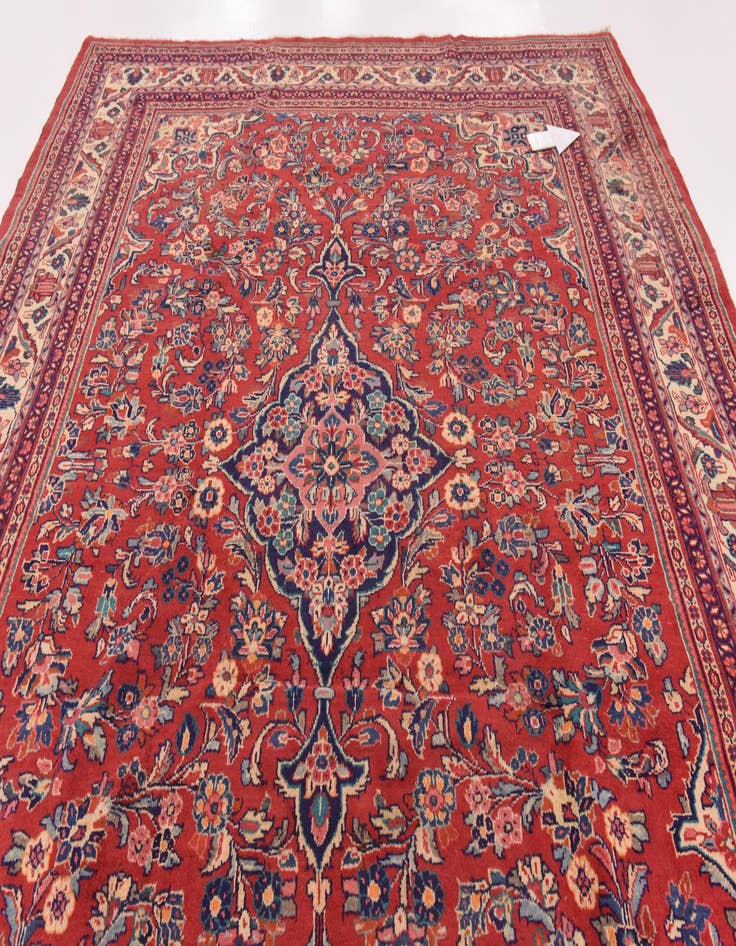 Detail image of  9' 5 x 12' 10  Hand Knotted Meshkabad Persian Wool Rug