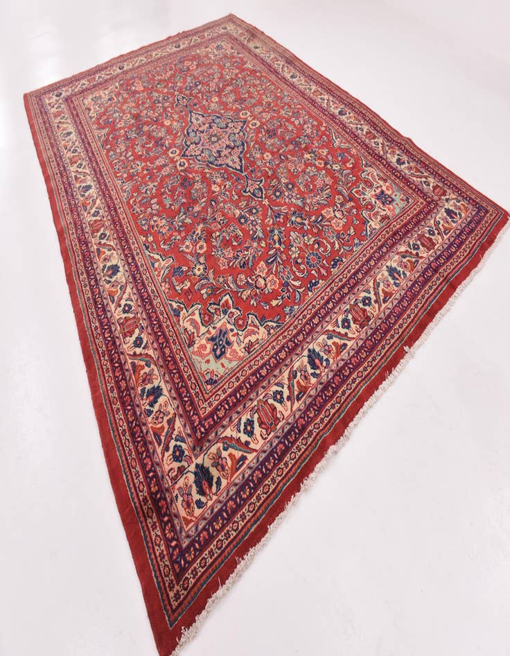 Detail image of  9' 5 x 12' 10  Hand Knotted Meshkabad Persian Wool Rug