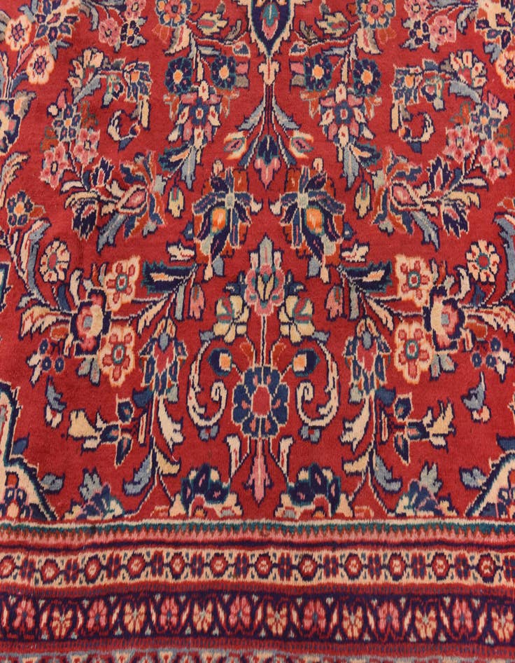 Detail image of  9' 5 x 12' 10  Hand Knotted Meshkabad Persian Wool Rug