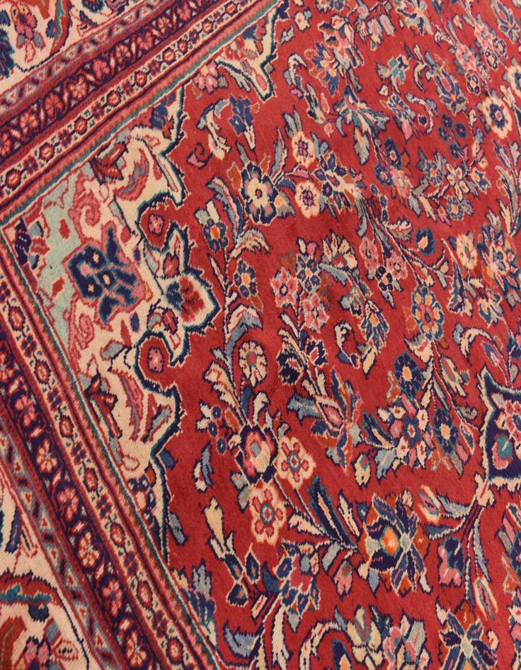 Detail image of  9' 5 x 12' 10  Hand Knotted Meshkabad Persian Wool Rug