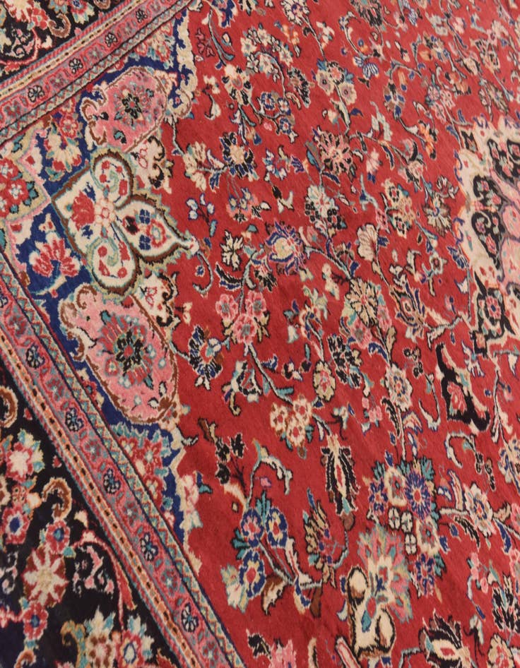 Detail image of  10' x 14'  Hand Knotted Meshkabad Persian Wool Rug
