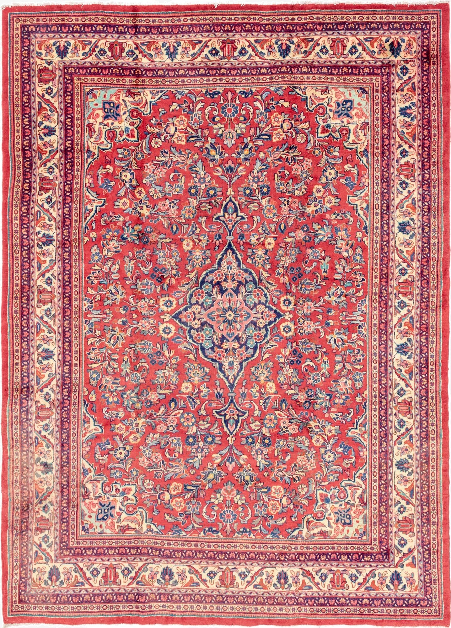  9' 5 x 12' 10  Hand Knotted Meshkabad Persian Wool Rug