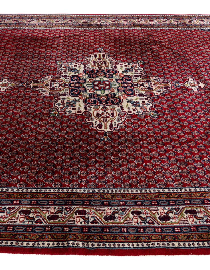 Detail image of  6' 3 x 9' 7  Hand Knotted Mir Wool Rug