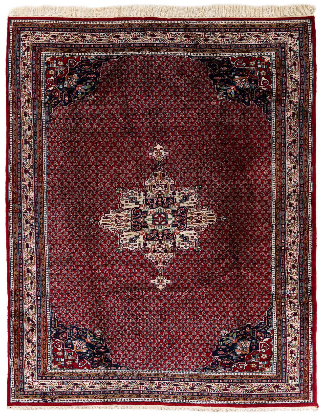 Primary image  6' 3 x 9' 7  Hand Knotted Mir Wool Rug