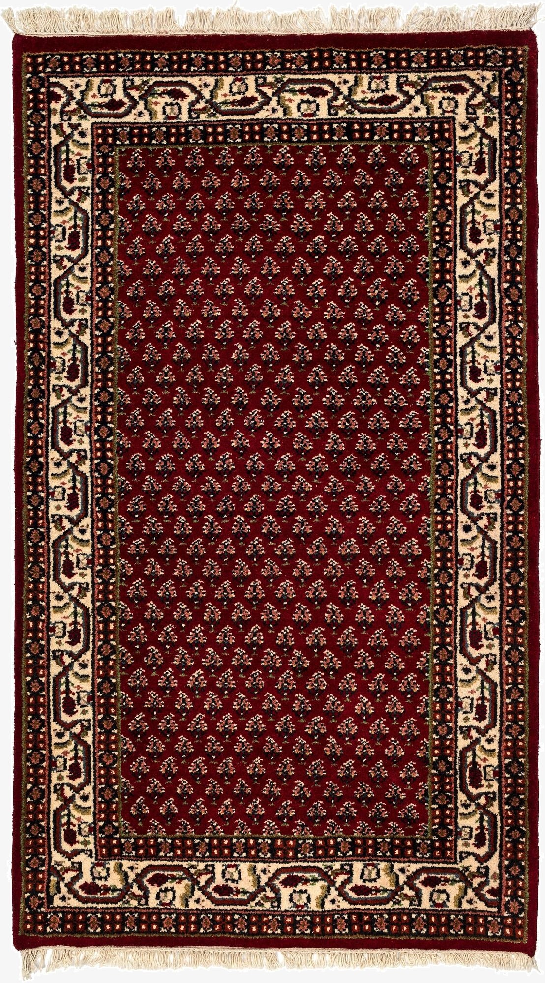  3' 2 x 5' 3  Hand Knotted Mir Wool Rug