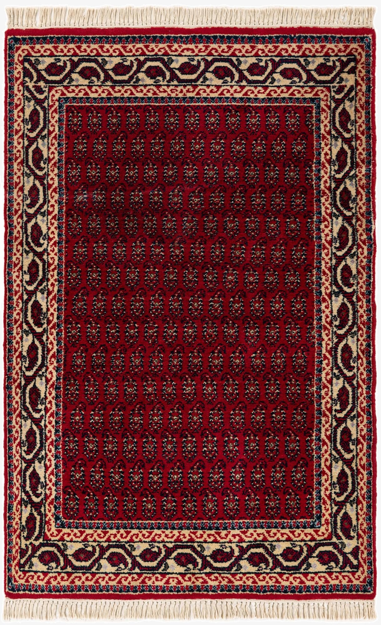  3' 1 x 4' 8  Hand Knotted Mir Wool Rug