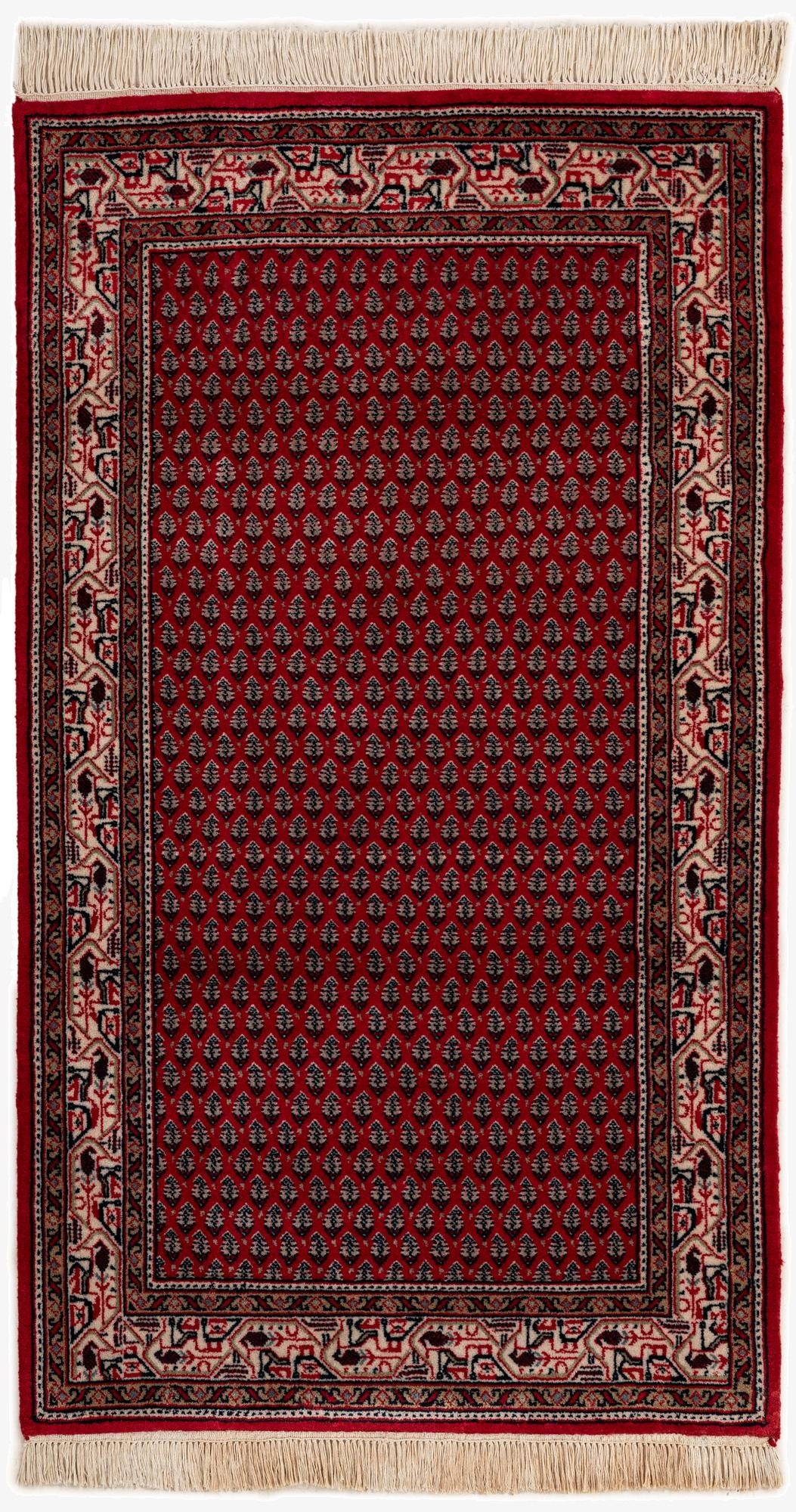  2' 11 x 5' 2  Hand Knotted Mir Wool Rug