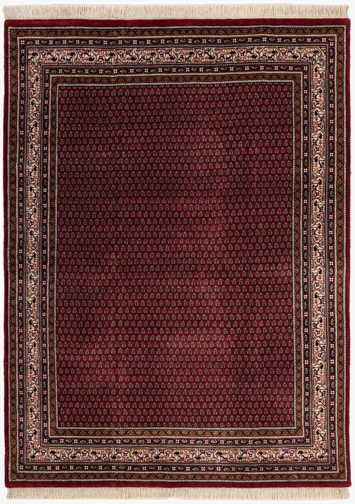  5' 8 x 7' 9  Hand Knotted Mir Wool Rug