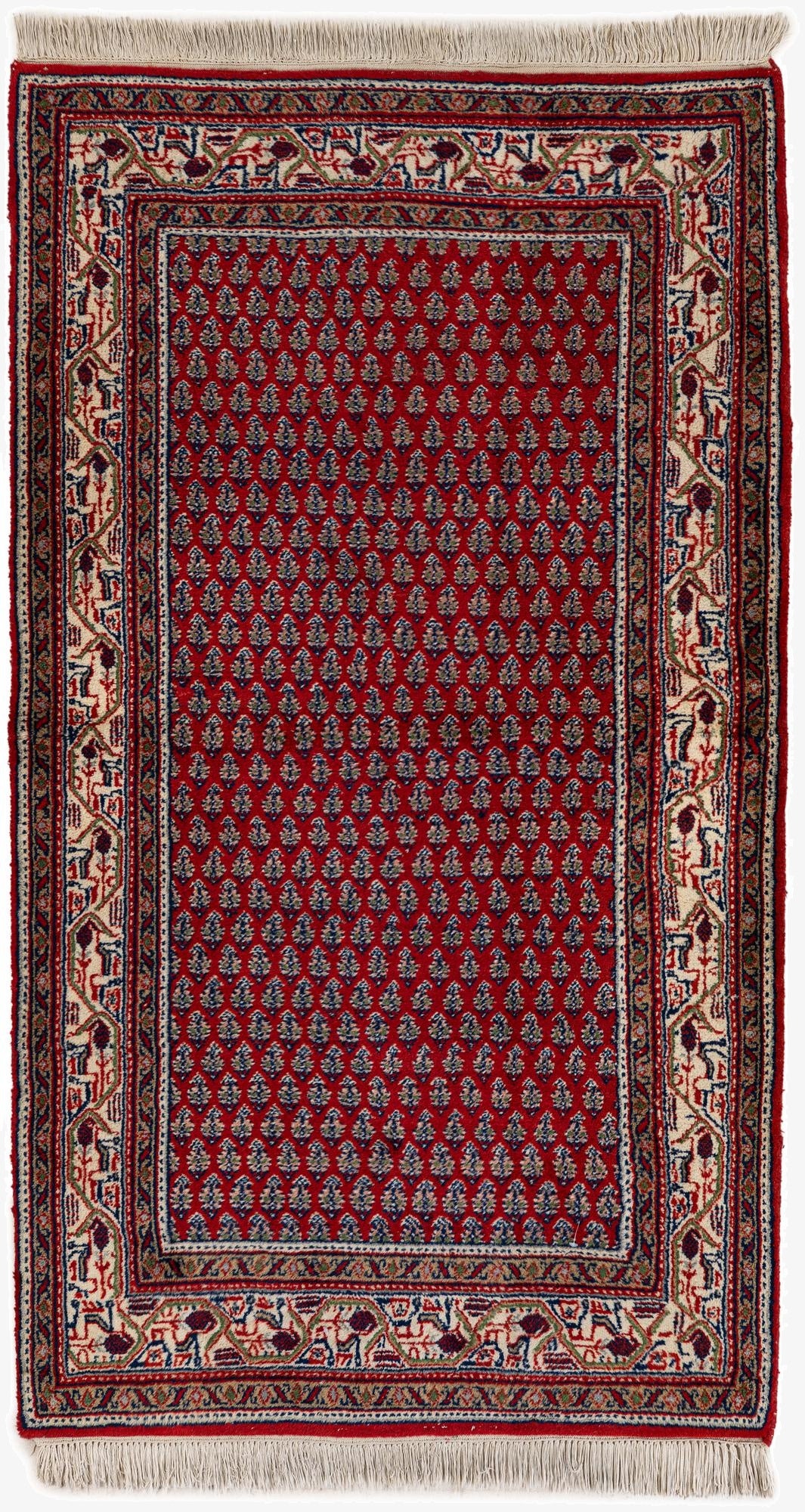  3' x 5' 4  Hand Knotted Mir Wool Rug