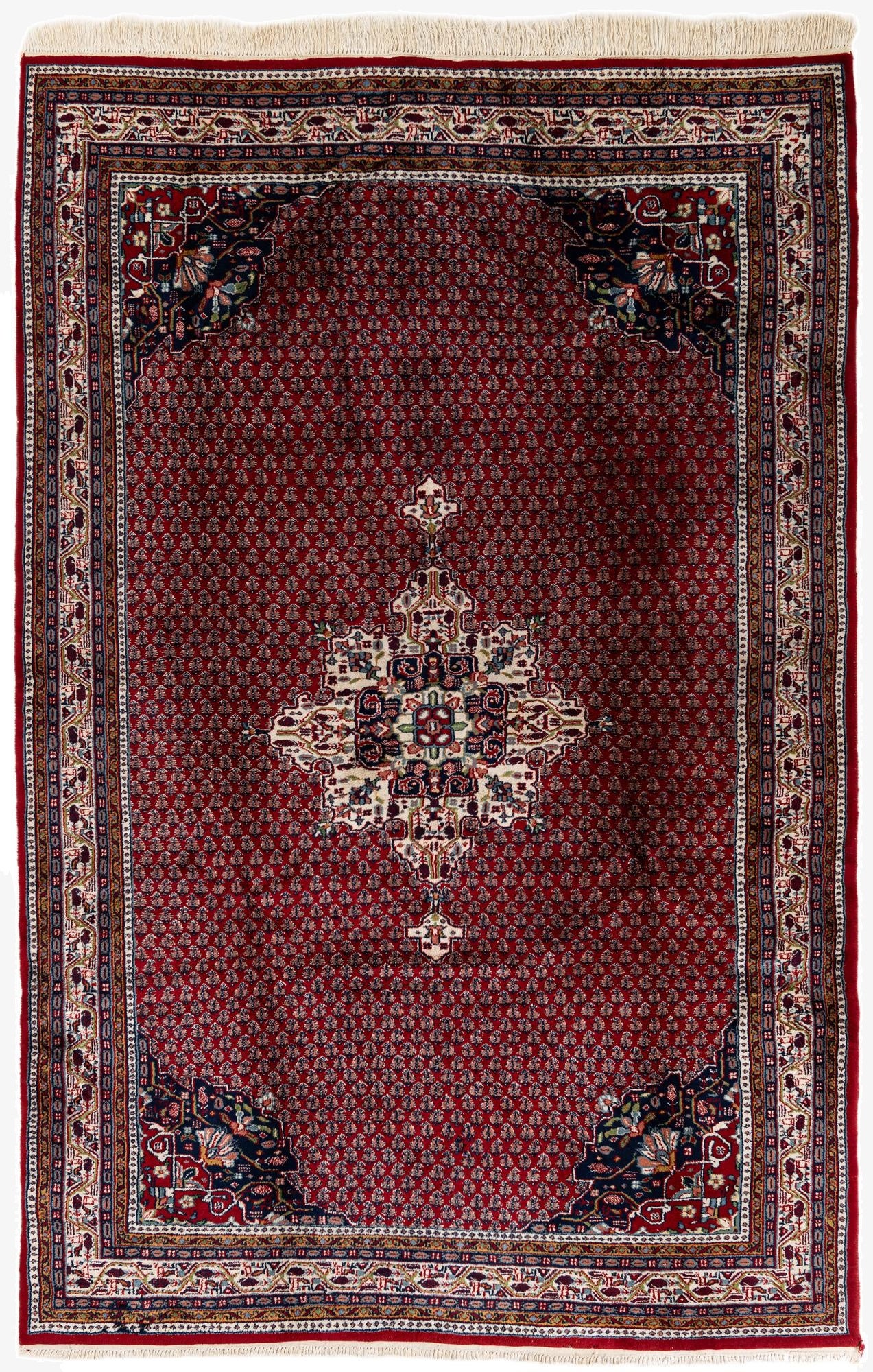  6' 3 x 9' 7  Hand Knotted Mir Wool Rug