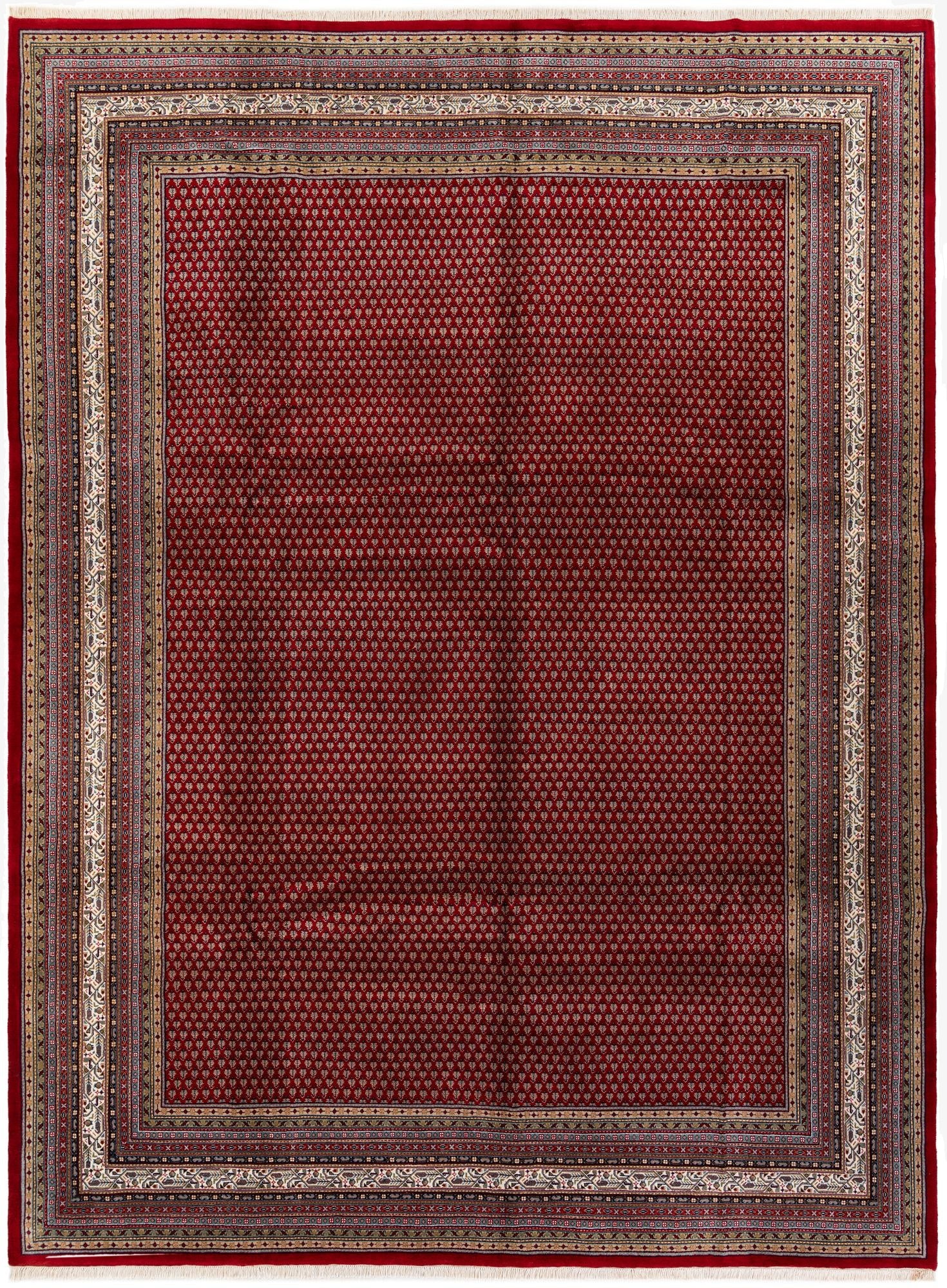  9' 10 x 13' 3  Hand Knotted Mir Wool Rug