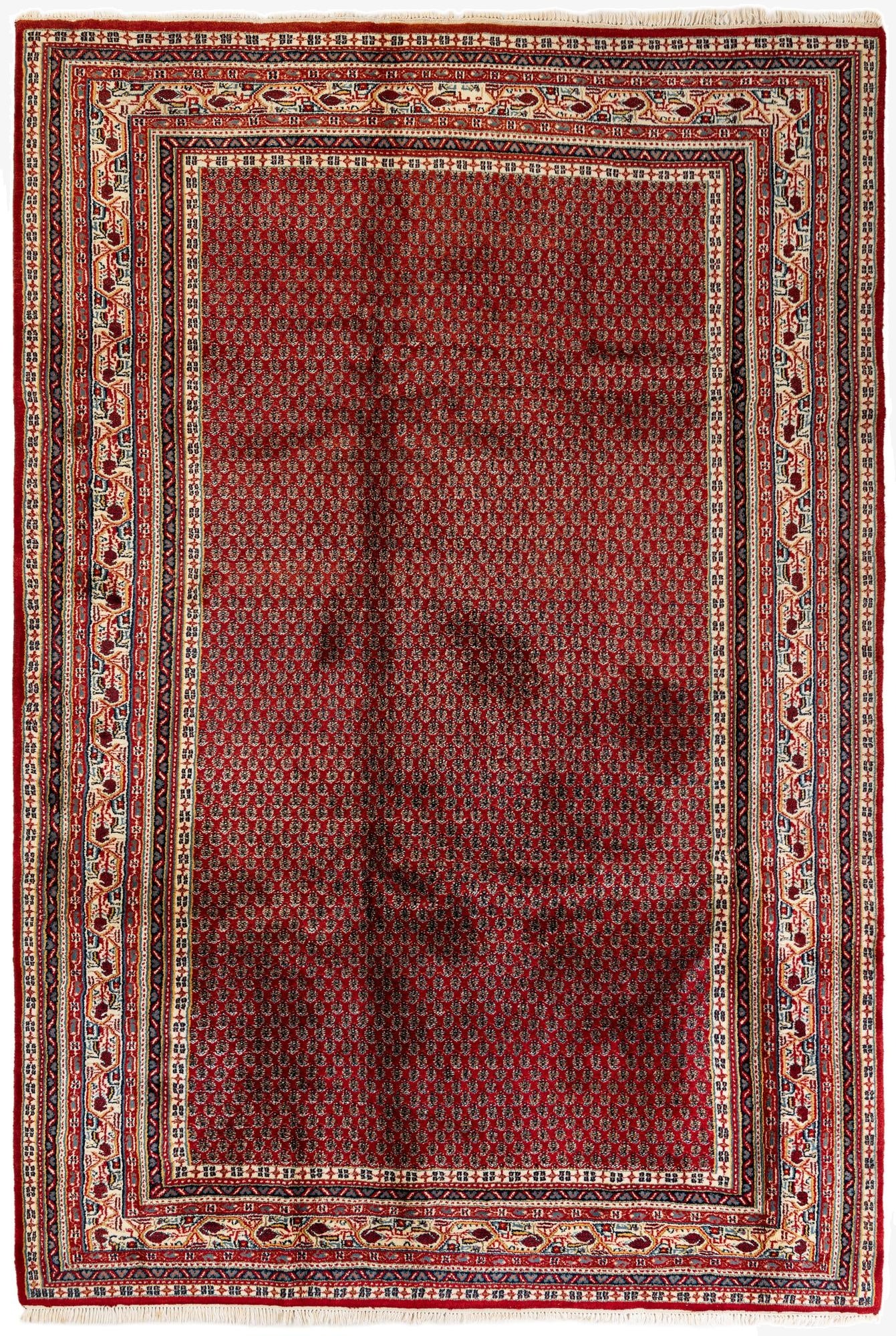  6' 9 x 9' 11  Hand Knotted Mir Wool Rug