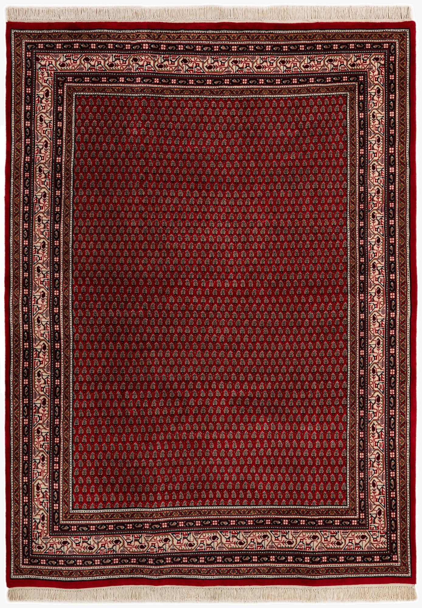  5' 9 x 7' 10  Hand Knotted Mir Wool Rug