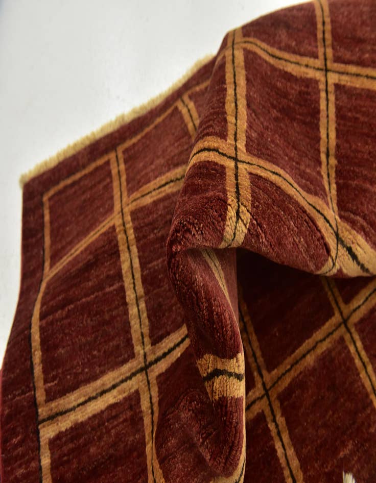 Detail image of  5' x 6' 7  Hand Knotted Modern Ziegler Rug