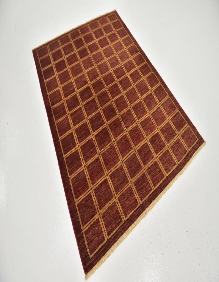 Detail image of  5' x 6' 7  Hand Knotted Modern Ziegler Rug