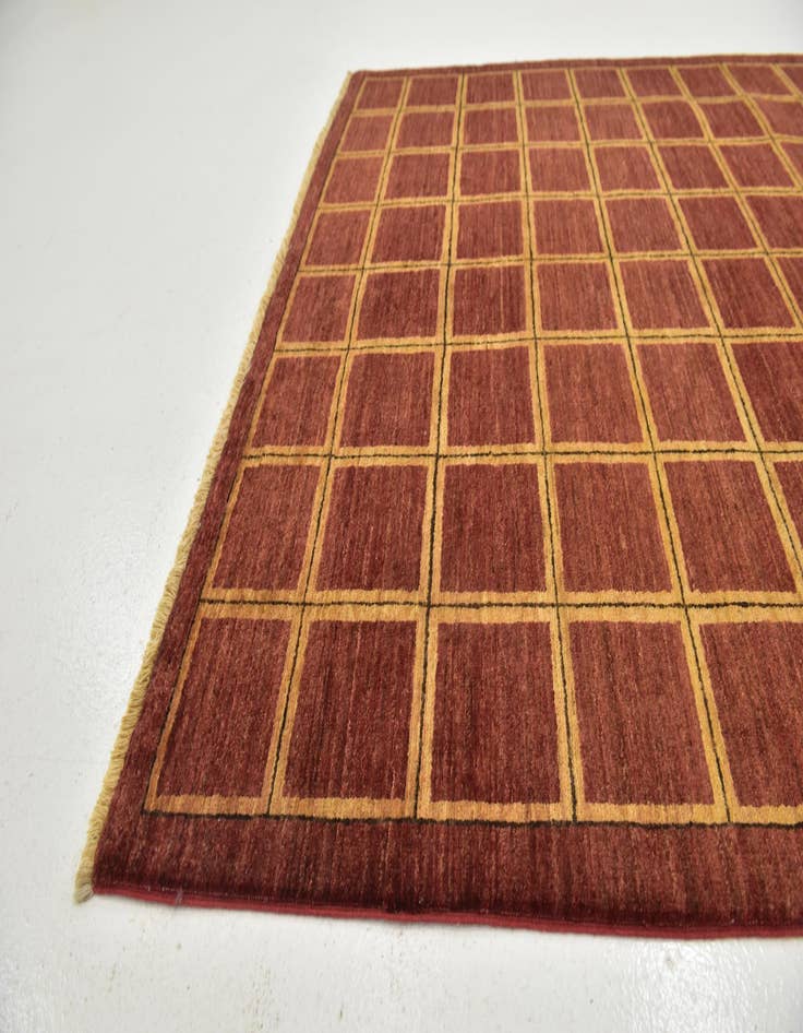 Detail image of  5' x 6' 7  Hand Knotted Modern Ziegler Rug