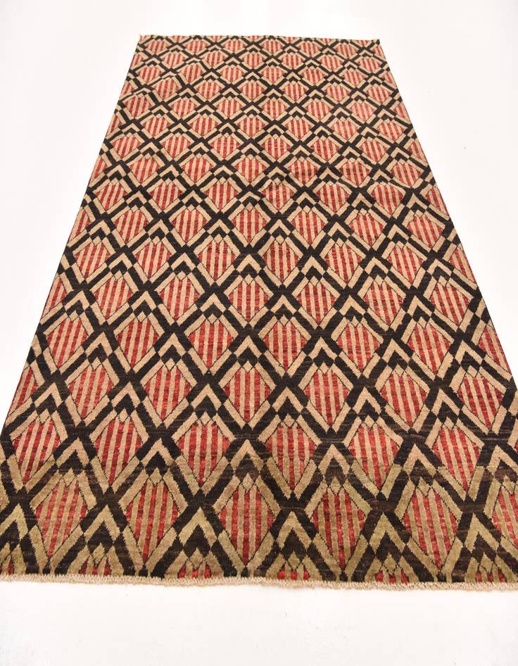 Detail image of  5' 10 x 7' 10  Hand Knotted Modern Ziegler Rug