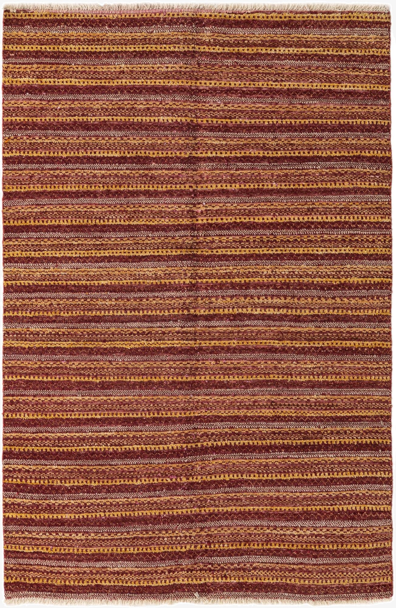  4' x 6' 1  Hand Knotted Modern Ziegler Rug