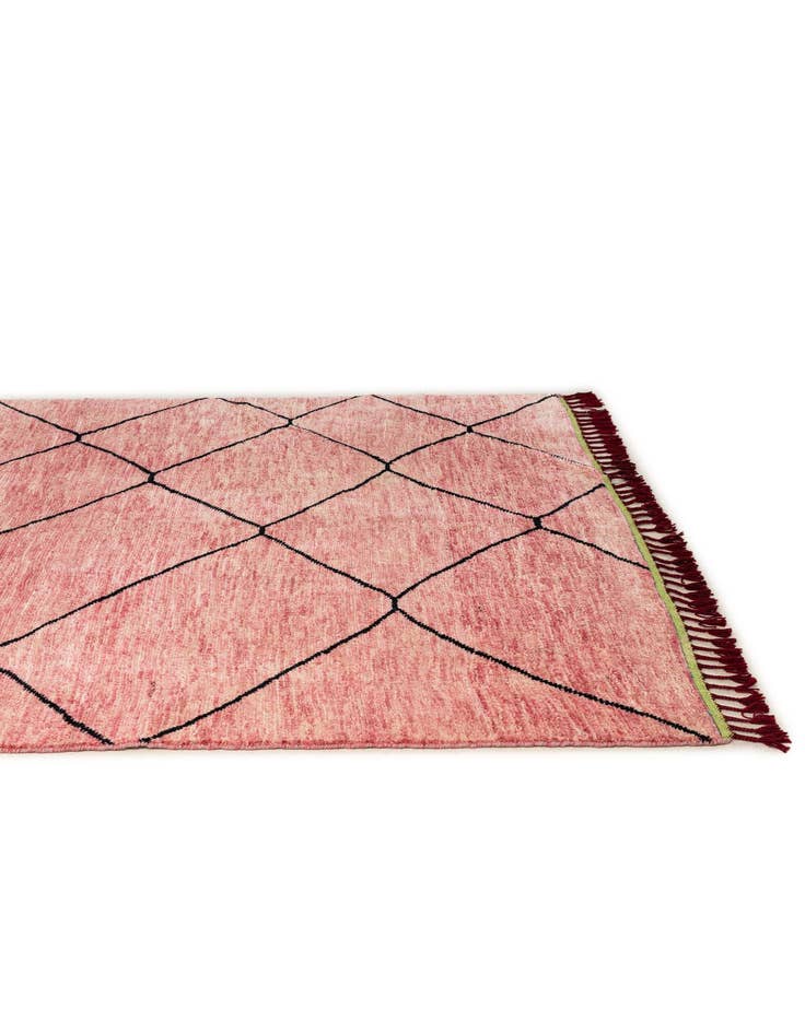 Detail image of  5' 6 x 7' 11  Hand Knotted Moroccan Wool Rug