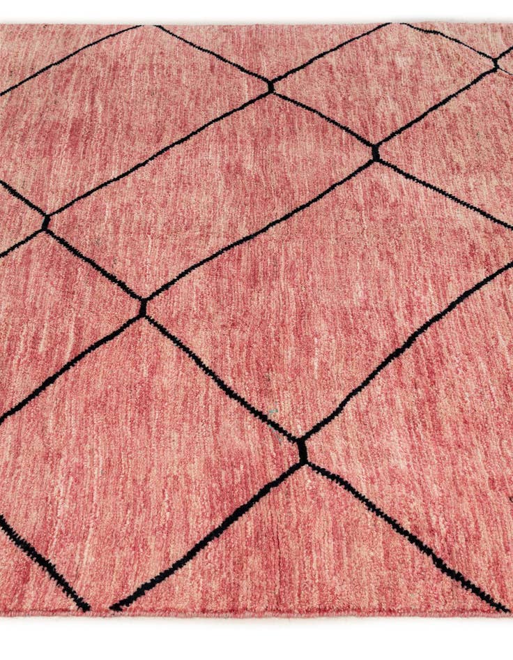 Detail image of  5' 6 x 7' 11  Hand Knotted Moroccan Wool Rug