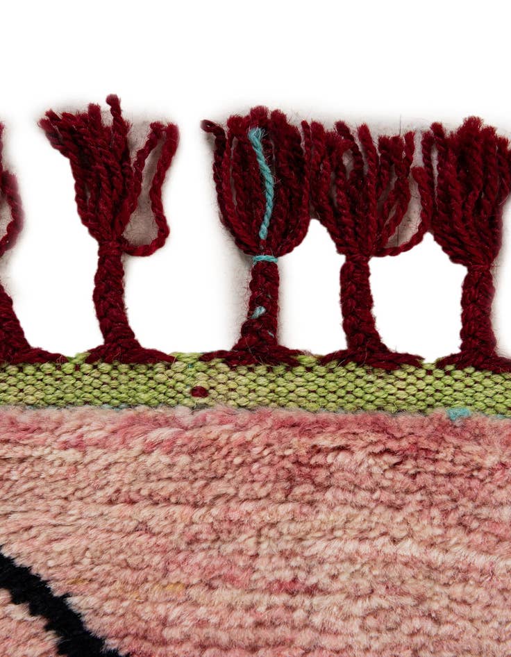 Detail image of  5' 6 x 7' 11  Hand Knotted Moroccan Wool Rug